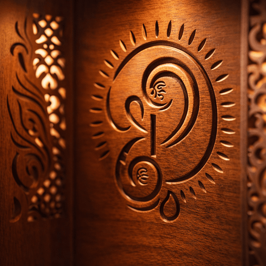 Rivyaa Wooden Ganesh Wall Mandir - Rivyaa