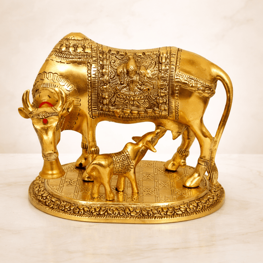 Kamdhenu Cow with Calf Idol - Rivyaa