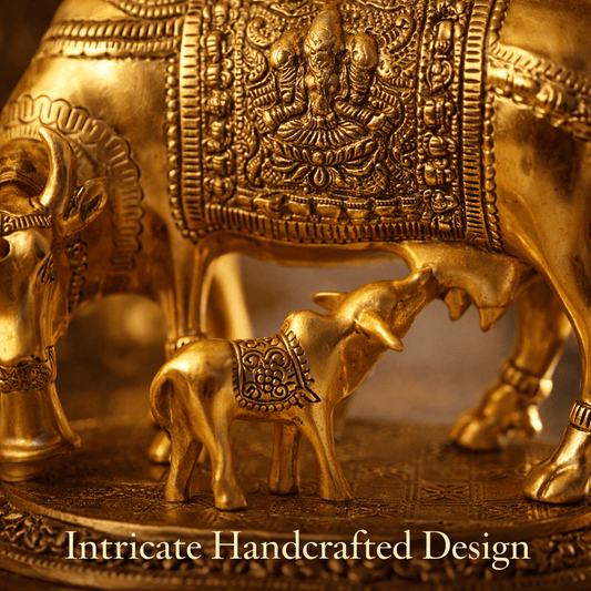 Kamdhenu Cow with Calf Idol - Rivyaa
